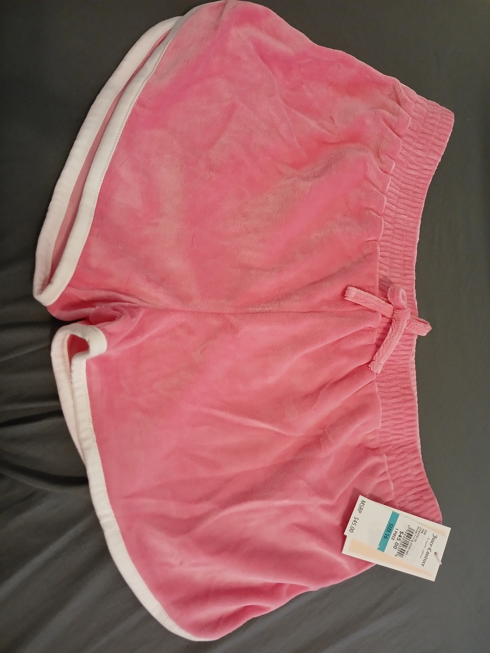 Juicy Couture Girls Pink & White Short Sz 16